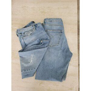 CALVIN KLEIN MID RISE SLIM JEANS, 2 PAIR, SIZE 31, EUC